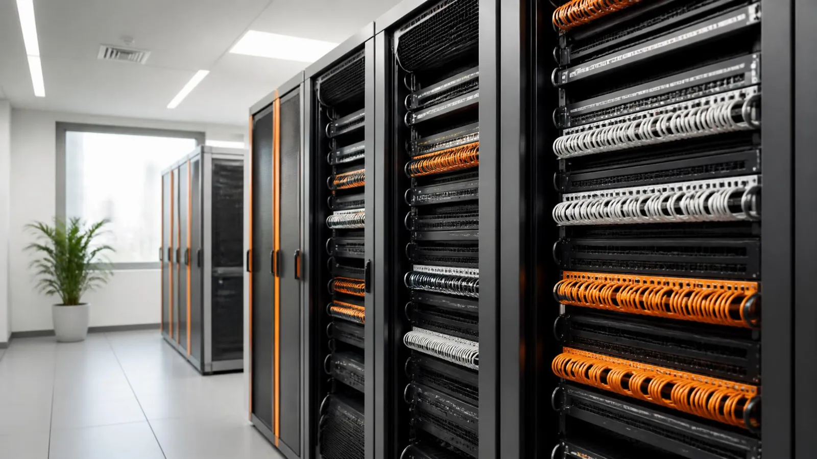 Racks de servidores con cableado estructurado